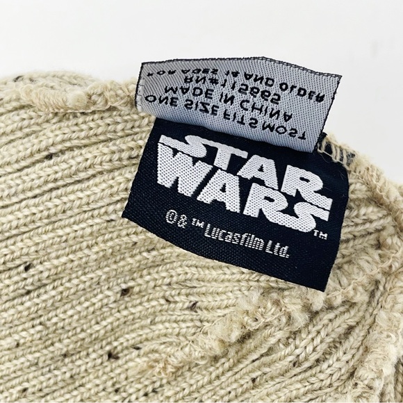 Star Wars Rebel Alliance Hat Beanie One Size Beige Cuffed Knit Embroidered Patch - Picture 10 of 10